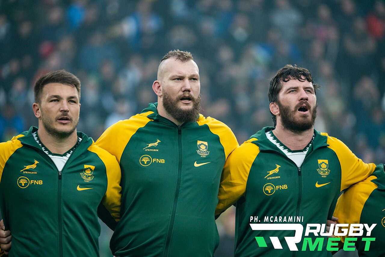 Il Sudafrica durante l'ultimo test giocato in Italia