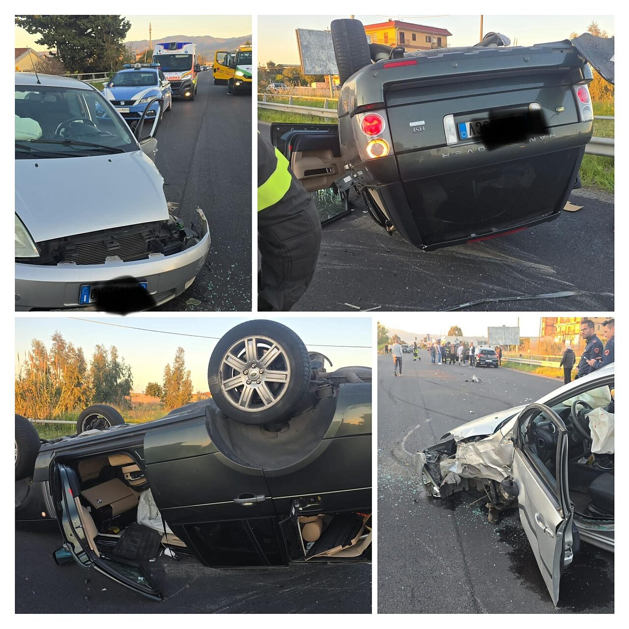 L'incidente (foto pagina fb Basta vittime sulla SS 106)