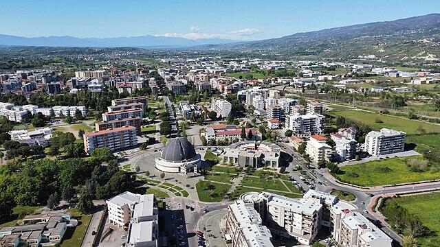 Comune di Rende visto dall'alto