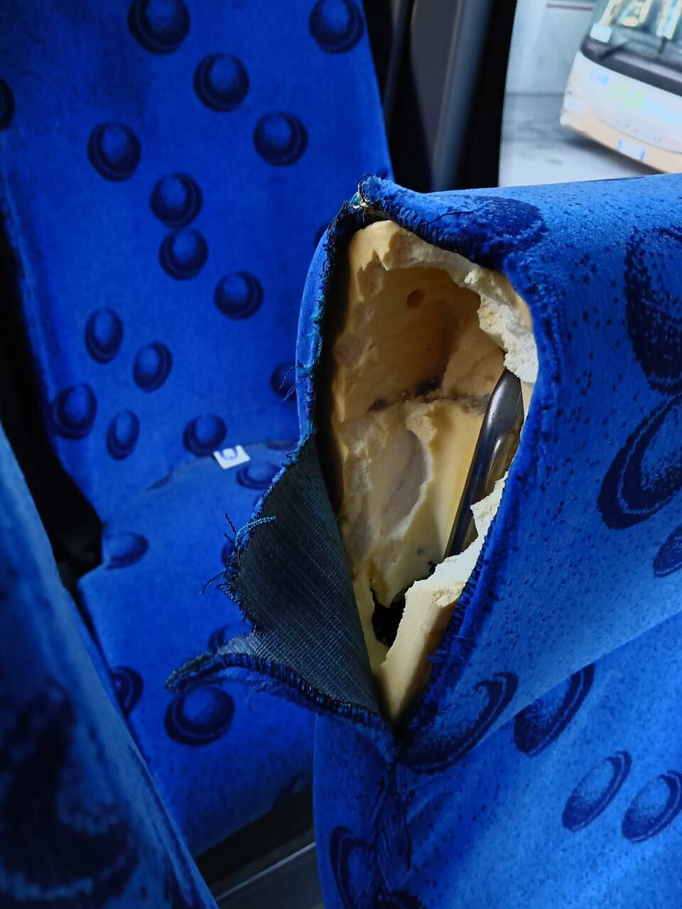 sedili autobus vandalizzati