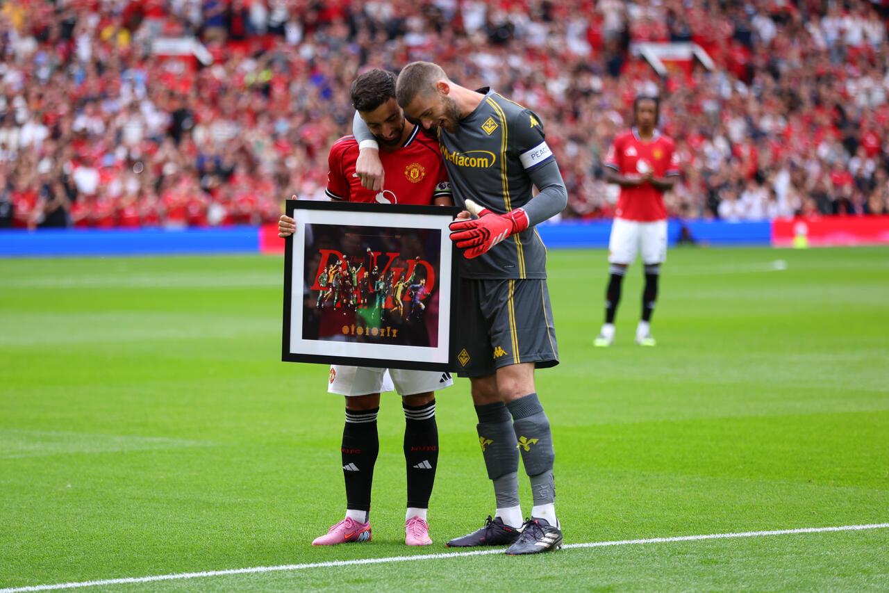 De Gea e Bruno Fernandes
