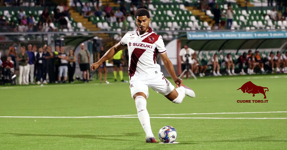 Zakaria Aboukhlal calcia un rigore in Avellino Torino