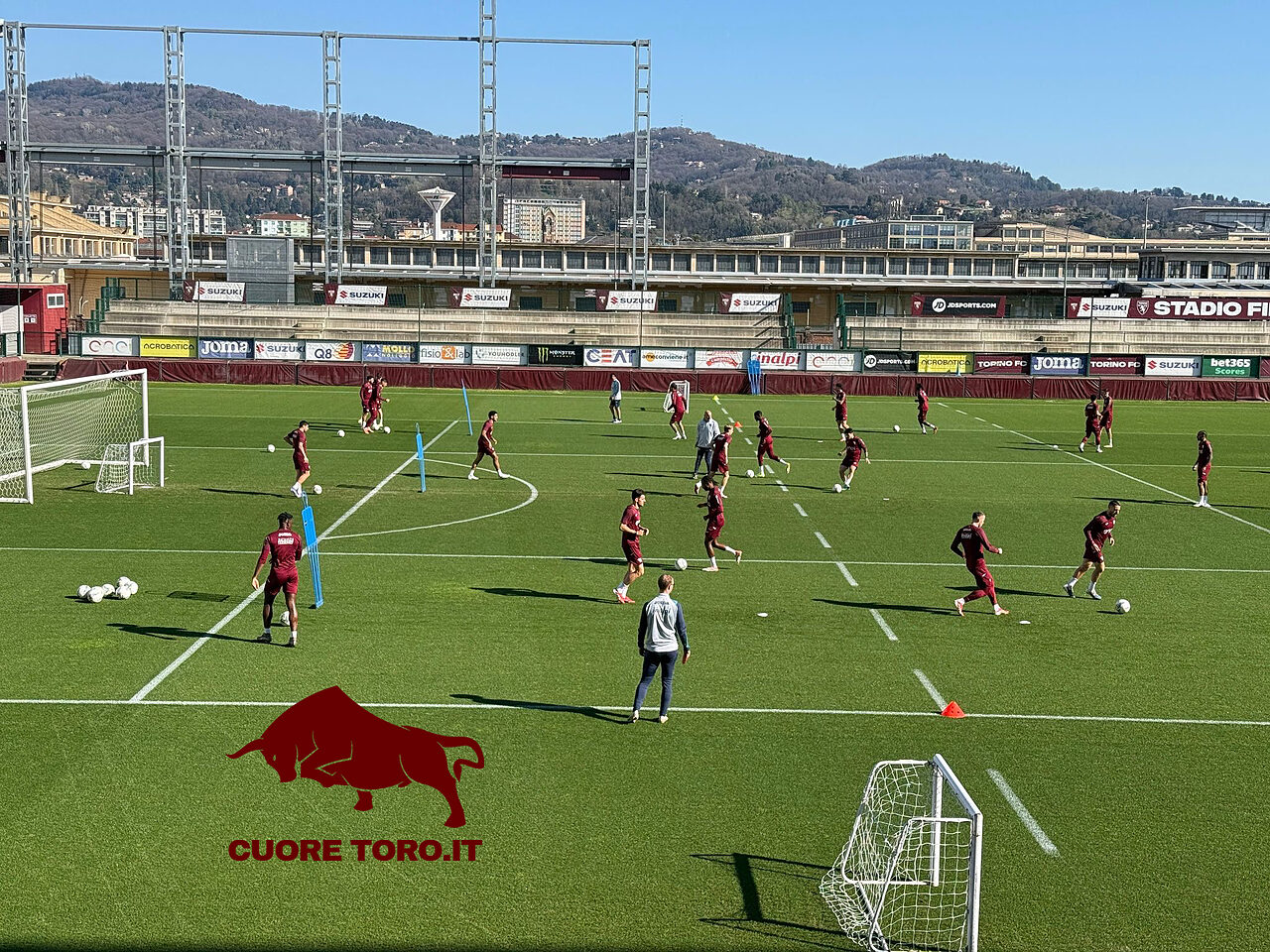 Allenamento a porte aperte al Filadelfia