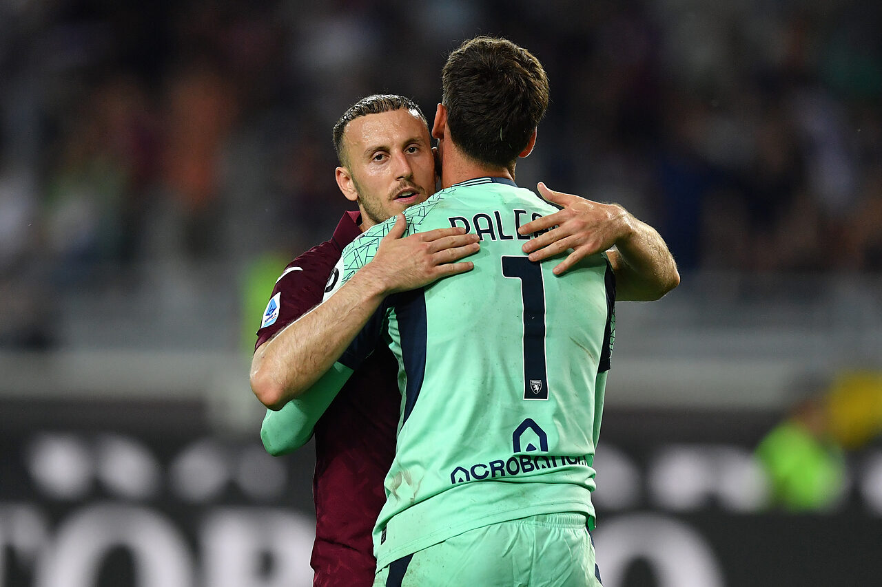 Ismajli e Paleari al termine del derby