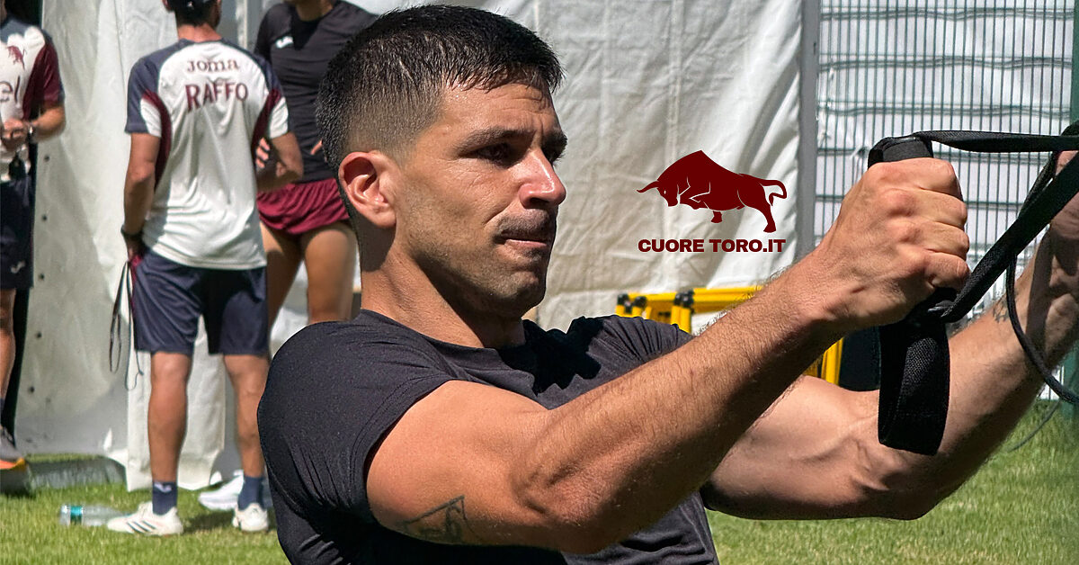 Giovanni Simeone nel ritiro estivo di Pinzolo