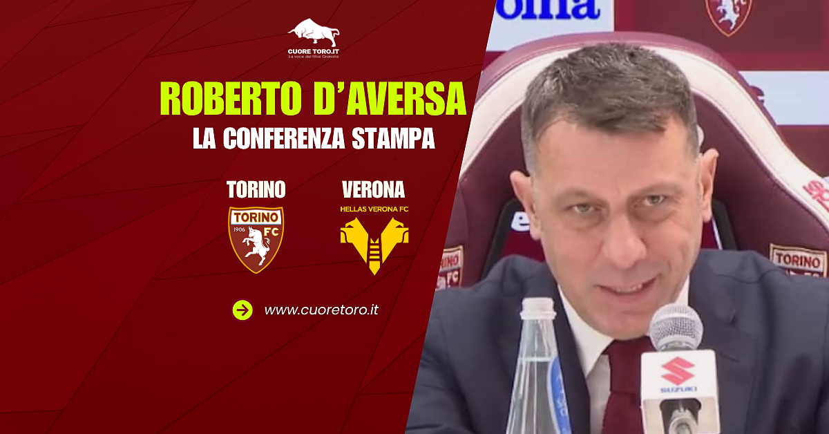 Torino Hellas Verona, Roberto D'Aversa in conferenza stampa