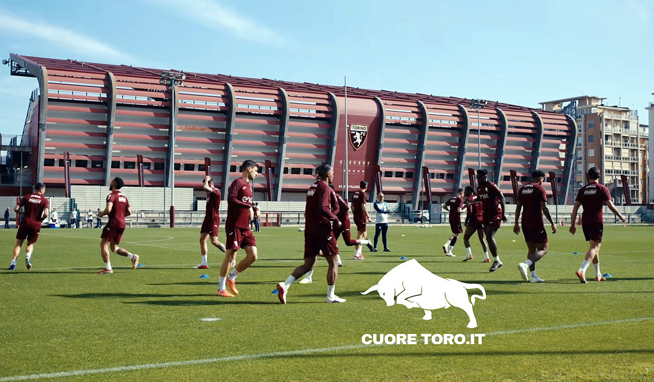 Allenamento del Torino Fc sul campo secondario del Filadelfia