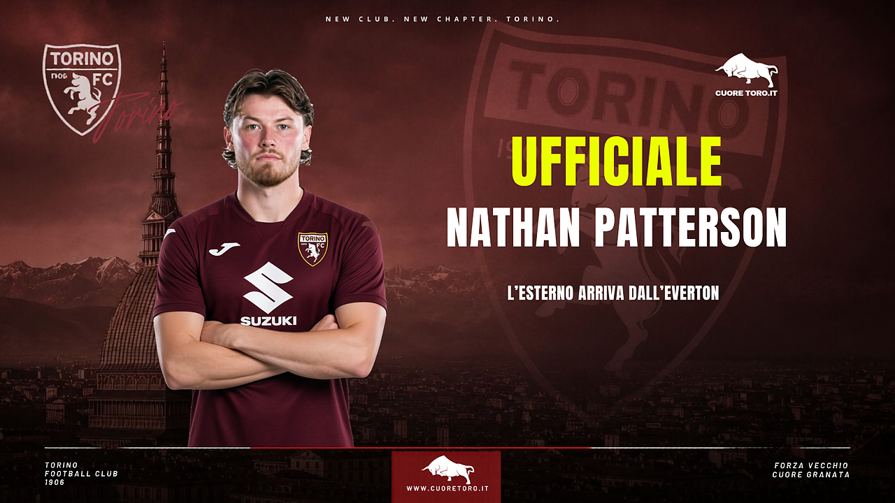 Ufficiale Nathan Patterson al Torino FC dall'Everton