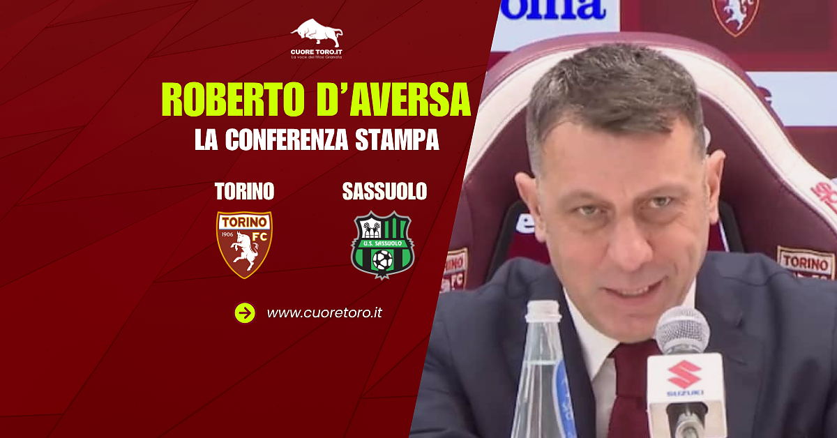 Torino Sassuolo, D'Aversa in conferenza stampa