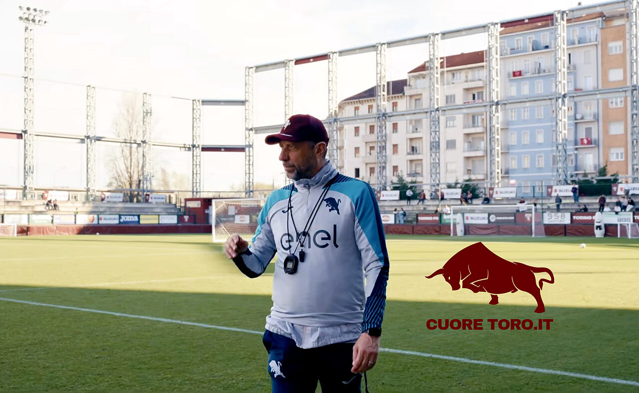 Roberto D'Aversa, allenamento al Filadelfia