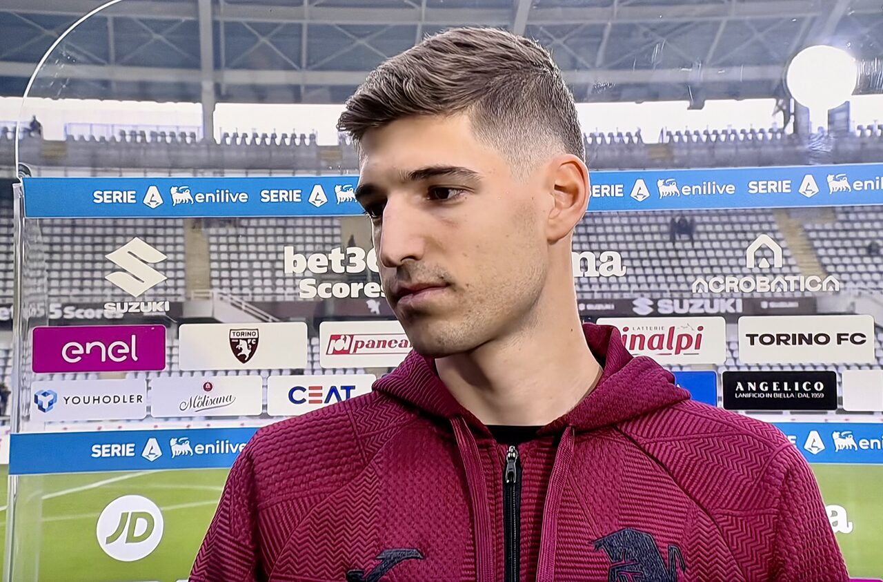 Matteo Prati nel pre partita di Torino Lazio