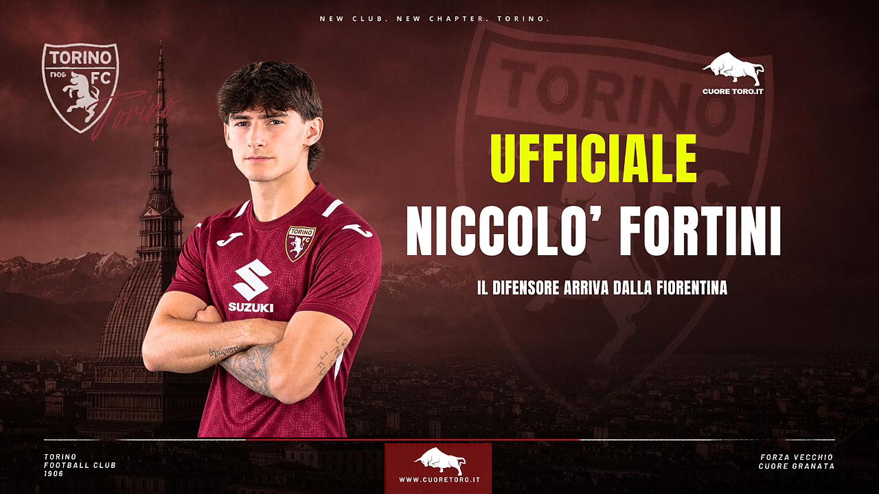 ✅​UFFICIALE: ecco Niccolò Fortini. Benvenuto al Torino FC