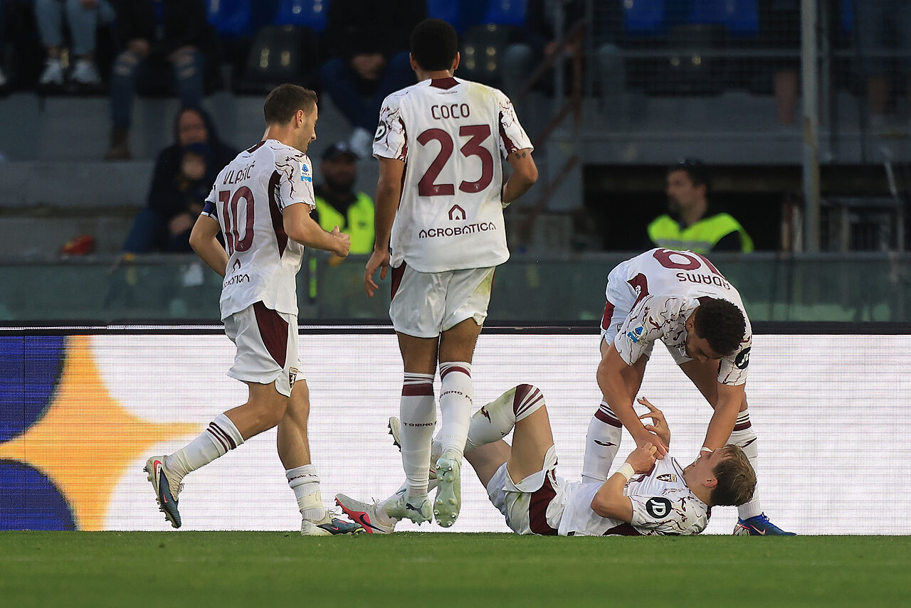 Pisa Torino, gol di Adams su assist di Pedersen