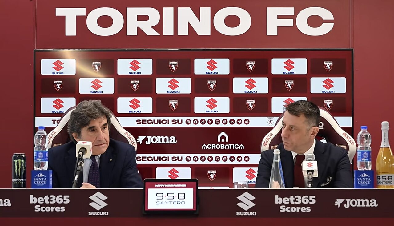 Urbano Cairo e Roberto D’Aversa durante la presentazione del tecnico