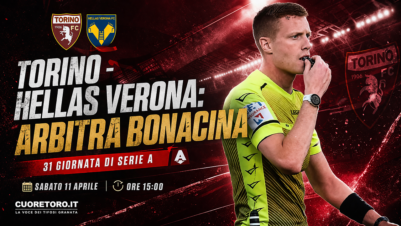 Torino Hellas Verona: arbitra Bonacina
