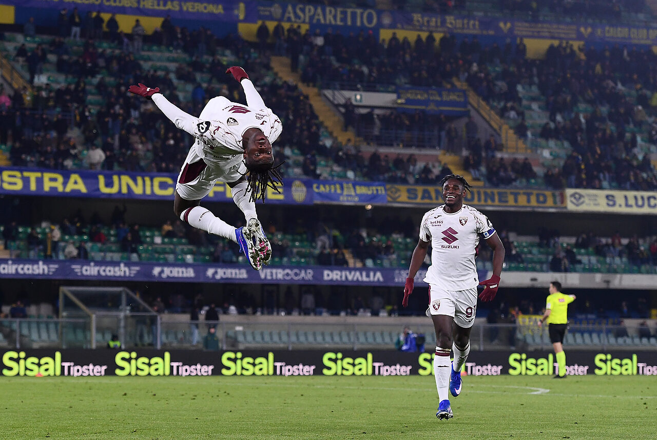 Hellas Verona Torino, la capriola di Njie