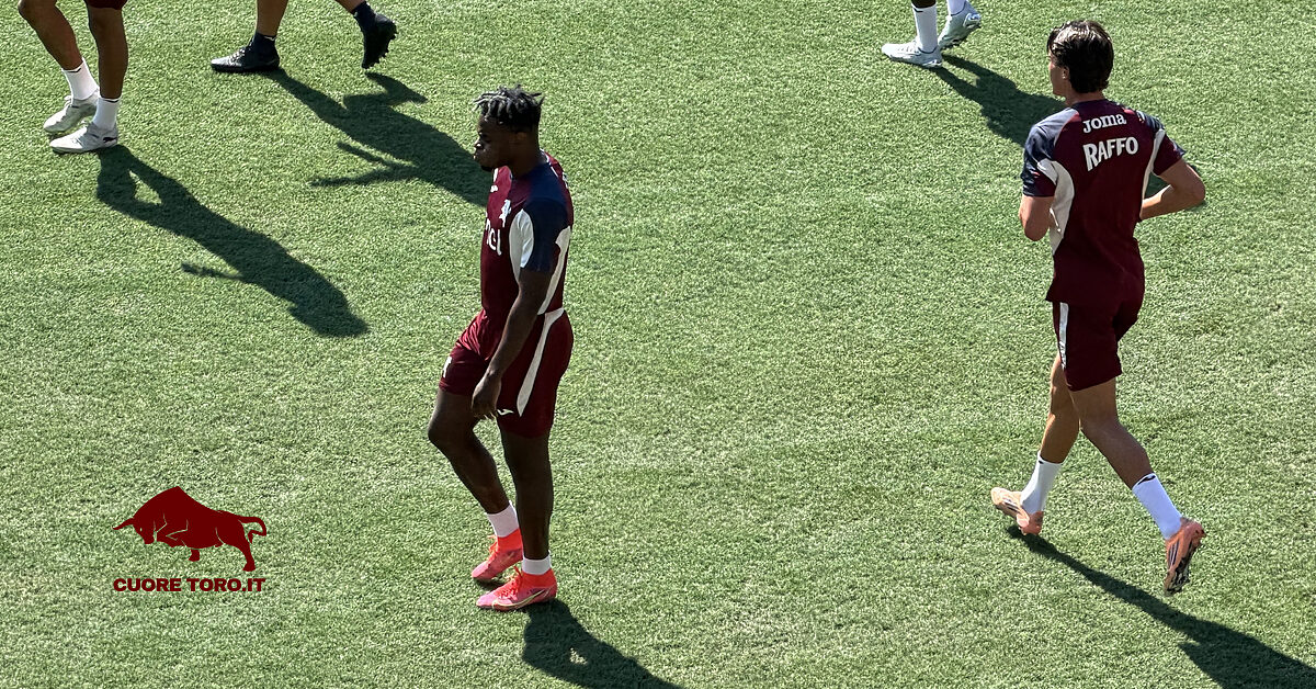 Duvan Zapata, allenamento al Filadelfia