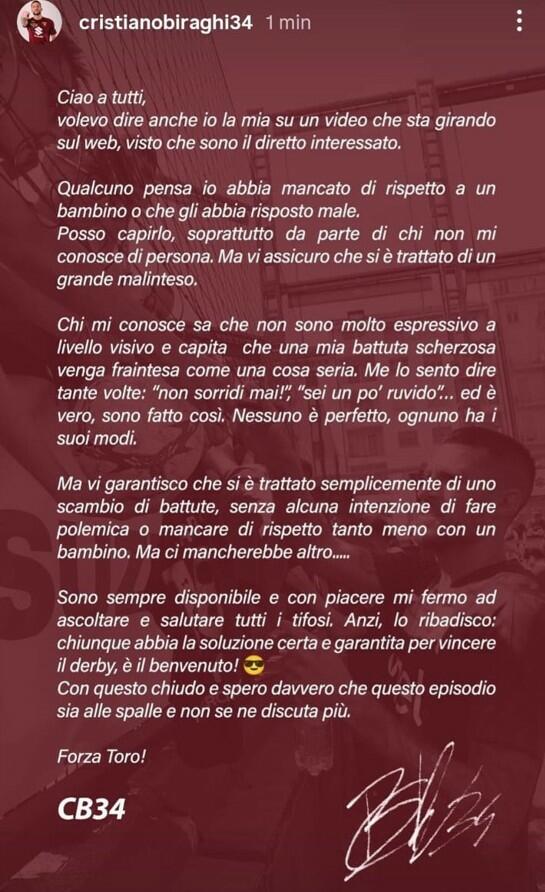 post cristiano biraghi