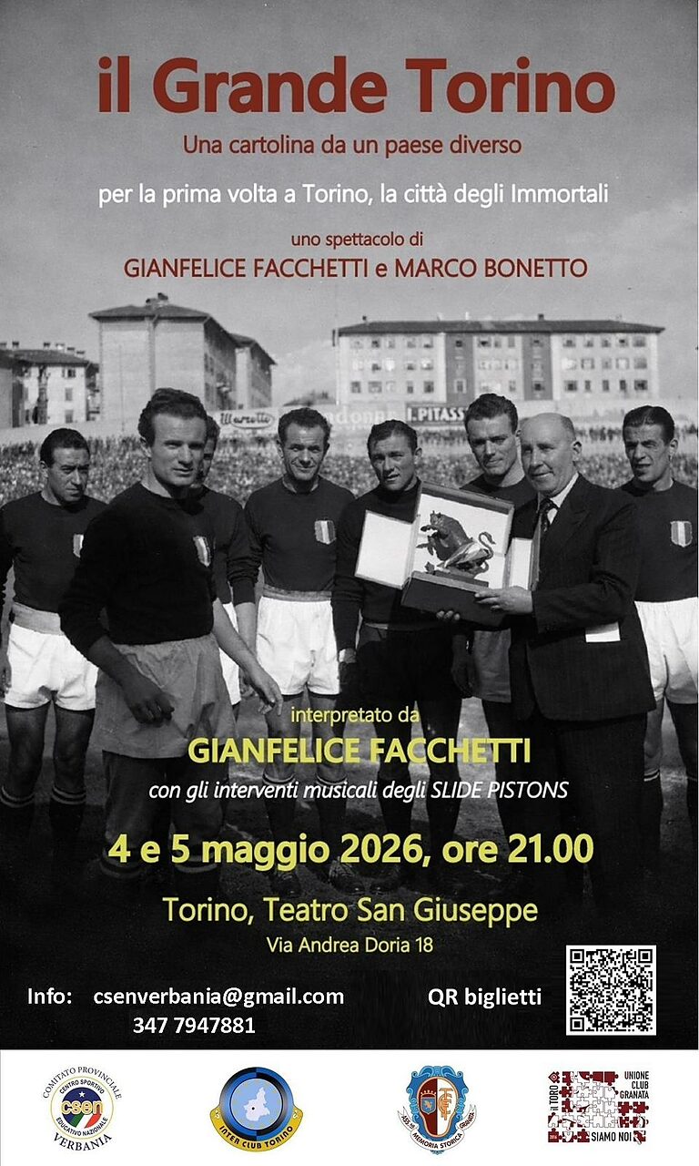 spettacolo teatrale “Il Grande Torino - Una cartolina da un Paese diverso”