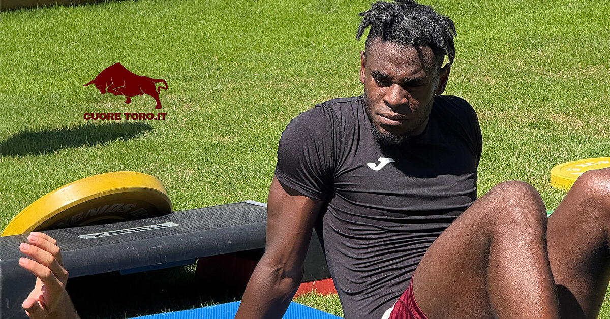 Duvan Zapata nel ritiro estivo di Pinzolo