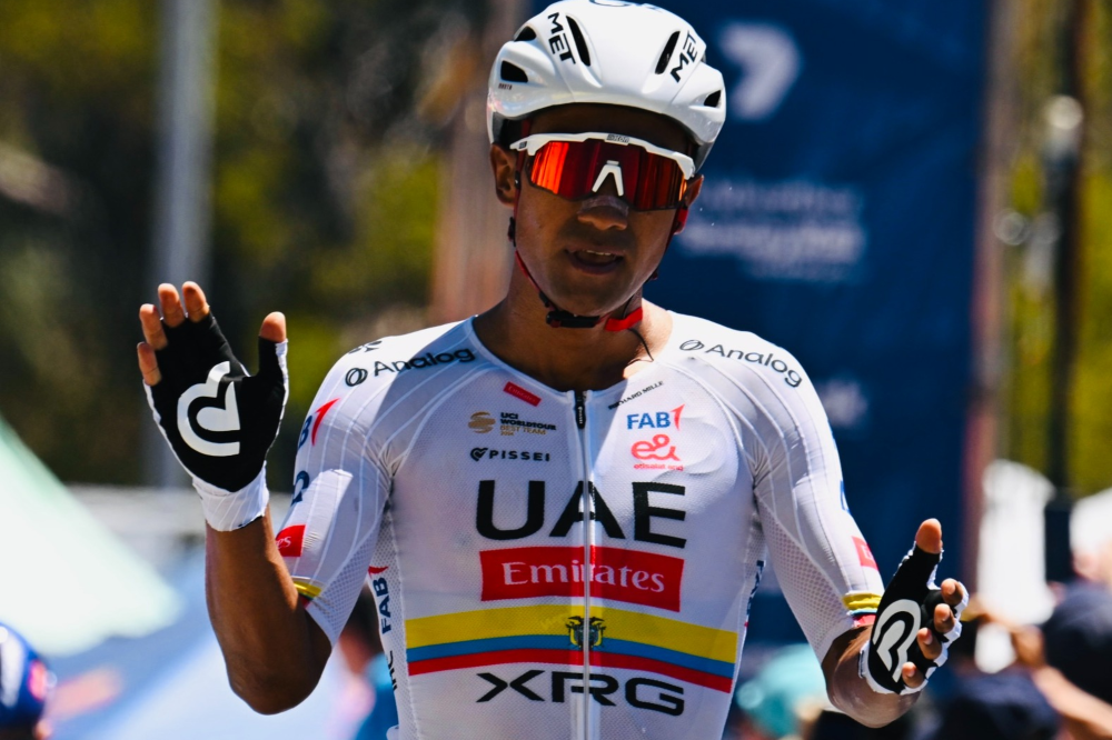 Jhonatan Narvaez vince a Willunga Hill a inizio stagione ©Santos Tour Down Under