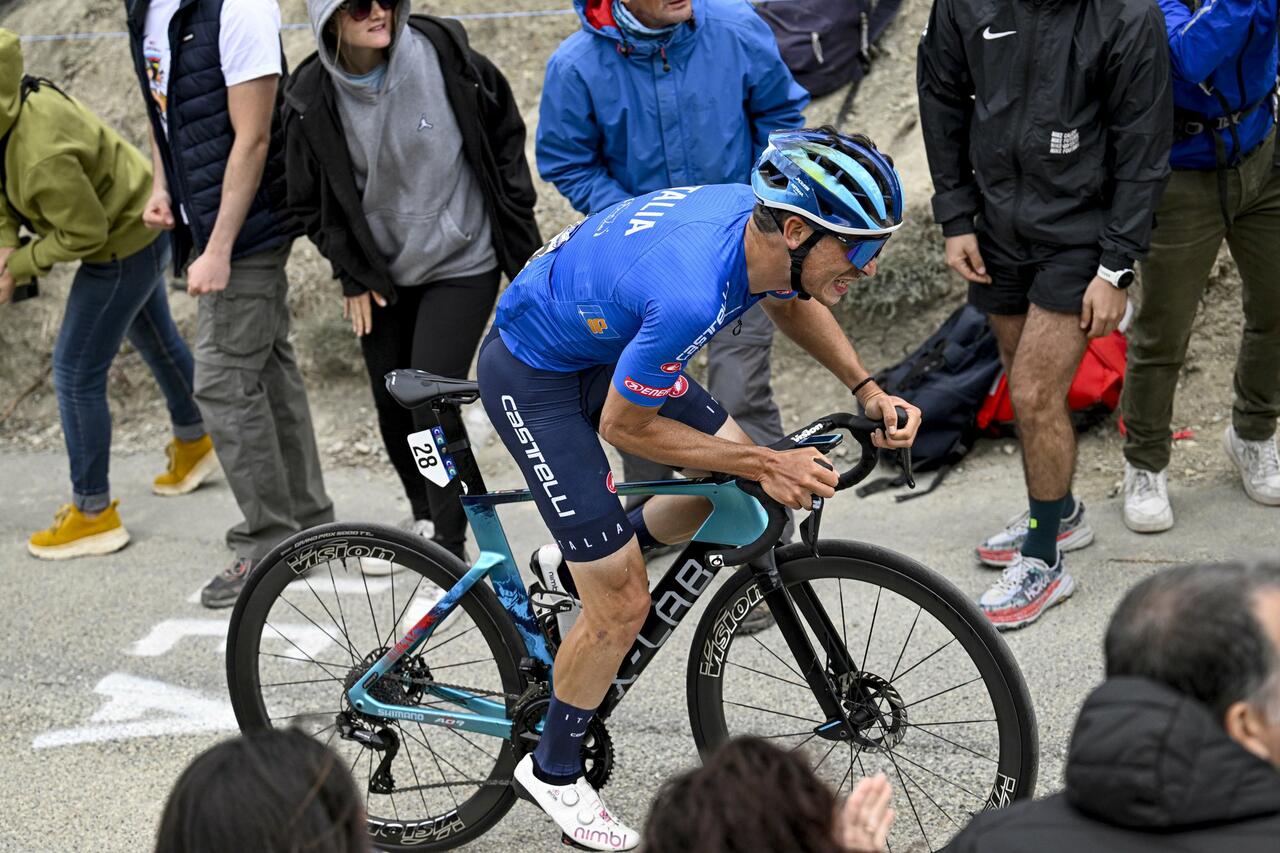 Christian Scaroni durante la prova maschile élite degli Europei 2025 ©Sprint Cycling