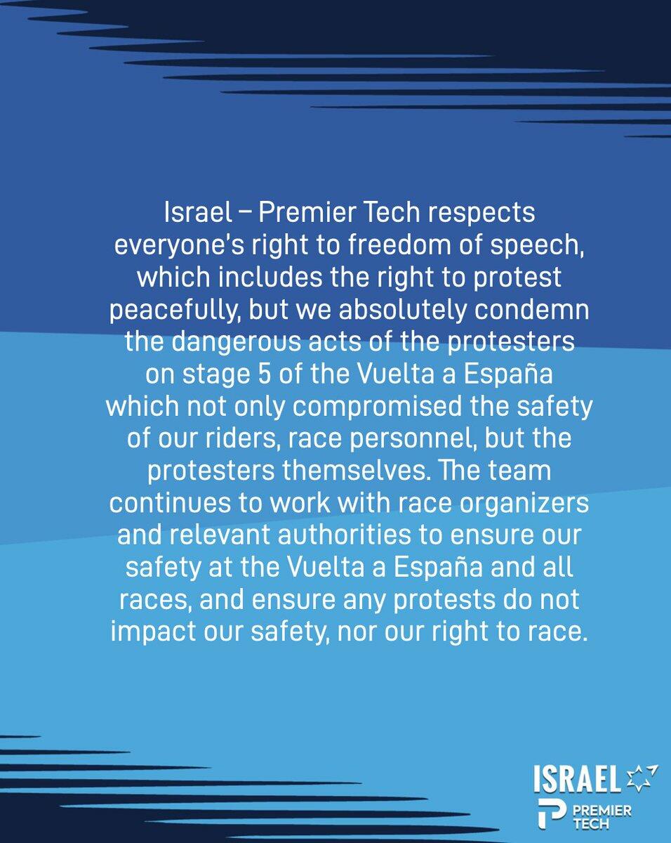 Il comunicato della Free Palestine-Premier Tech