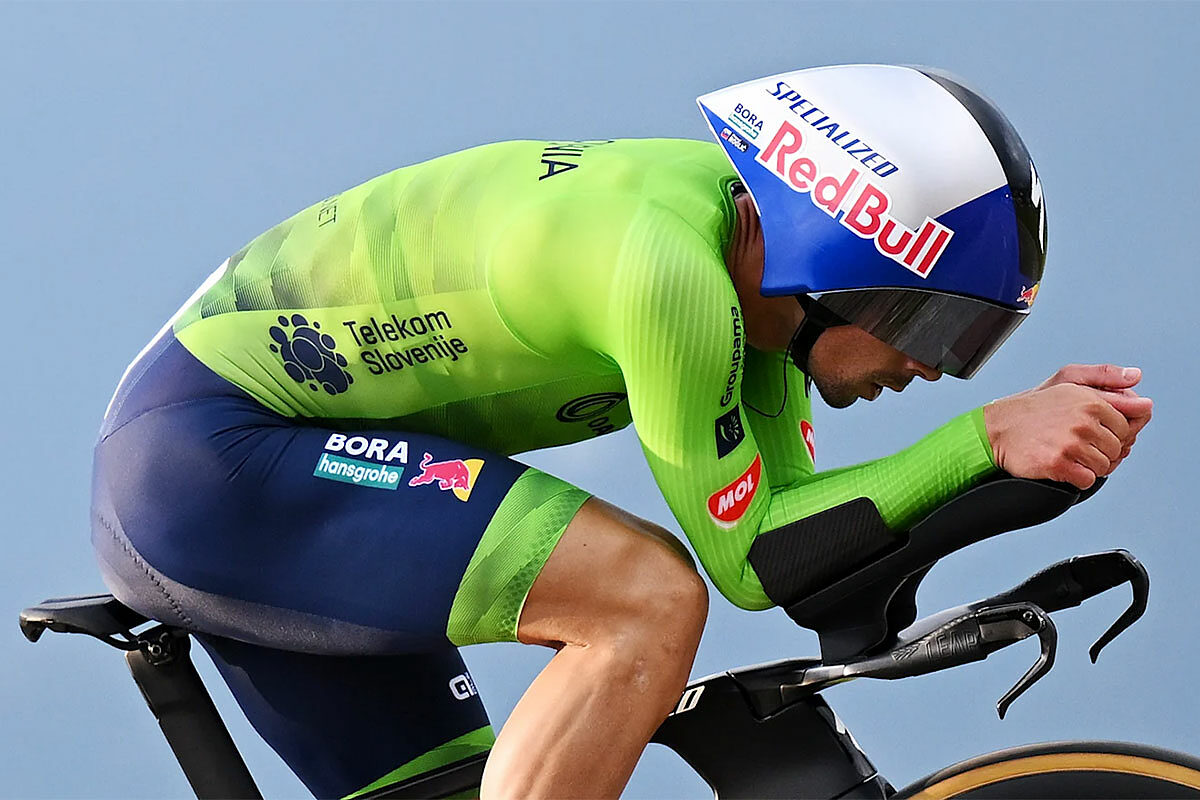 Primoz Roglic durante l'Europeo a cronometro 2026, da lui vinto © Redu Bull-BORA-hansgrohe - Getty Images