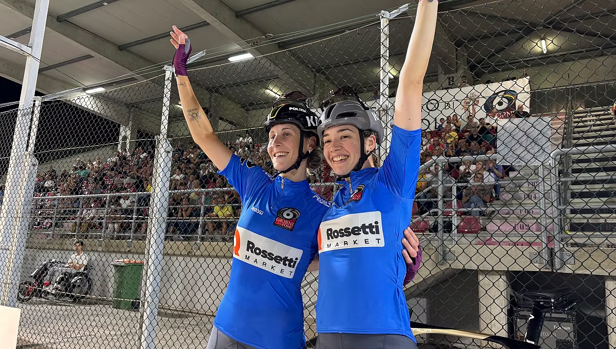 Vittoria Guazzini e Martina Fidanza vincono l'Americana durante la 6 giorni di Fiorenzuola ©6 giorni di Fiorenzuola 