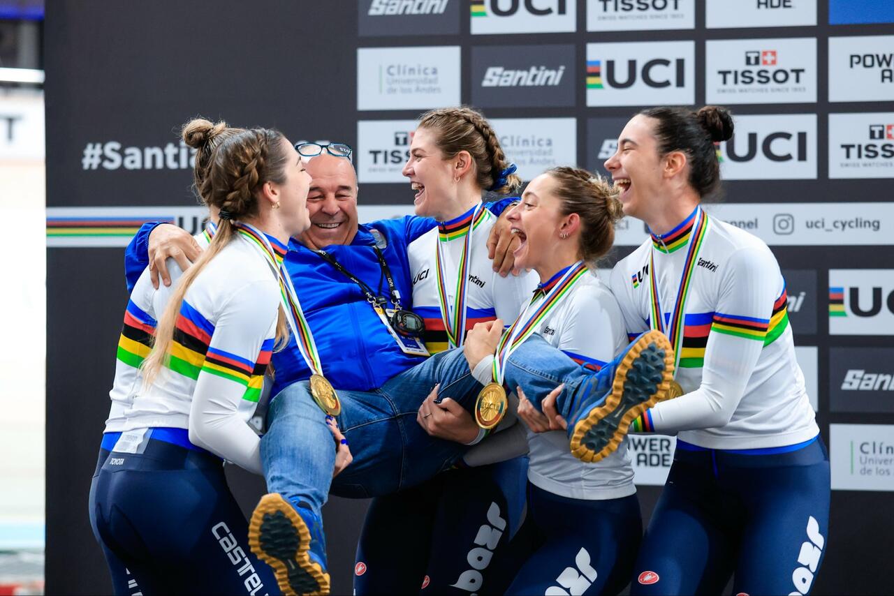 Il quartetto femminile campione del mondo ai mondiali di Santiago del Cile 2025 ©FCI