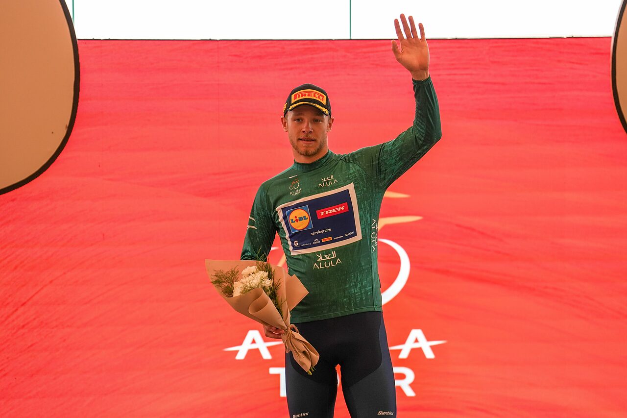 Jonathan Milan è la prima maglia verde dell'AlUla Tour 2026 (A.S.O. - Tony Esnault)