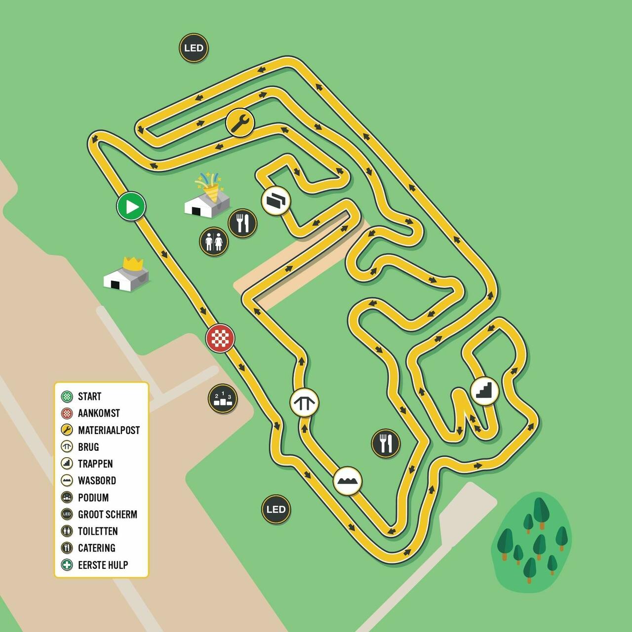 Il percorso della tappa di Ruddervoorde del Superprestige 2025 © Telenet Superprestige
