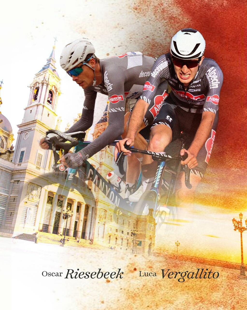 Luca Vergallito e Oscar Riesebeek nella formazione della Alpecin-Deceuninck per la Vuelta a España ©Alpecin-Deceuninck via IG
