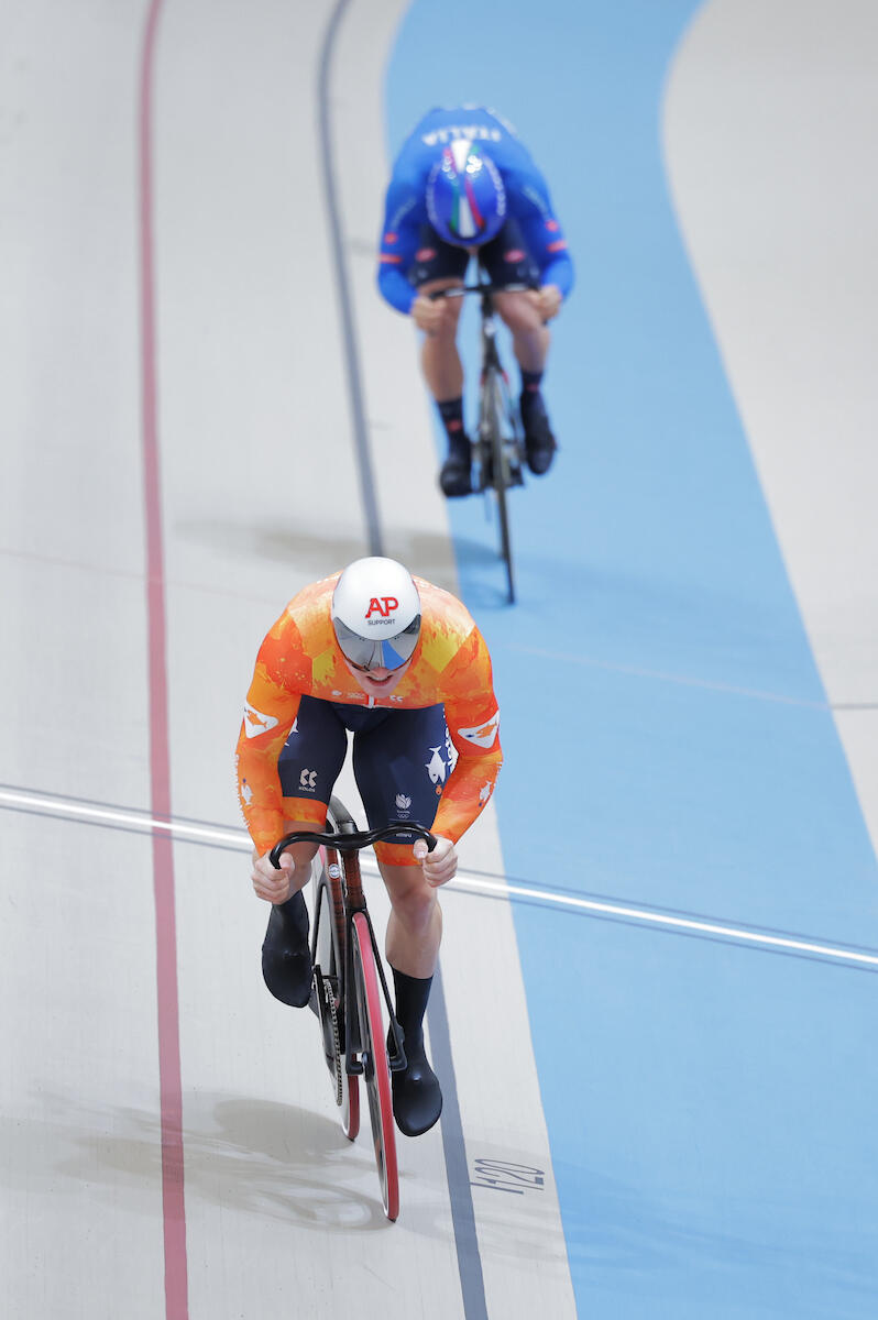 Stefano Moro eliminato ai sedicesimi da Jeffrey Hoogland ©UCI Track Cycling via X