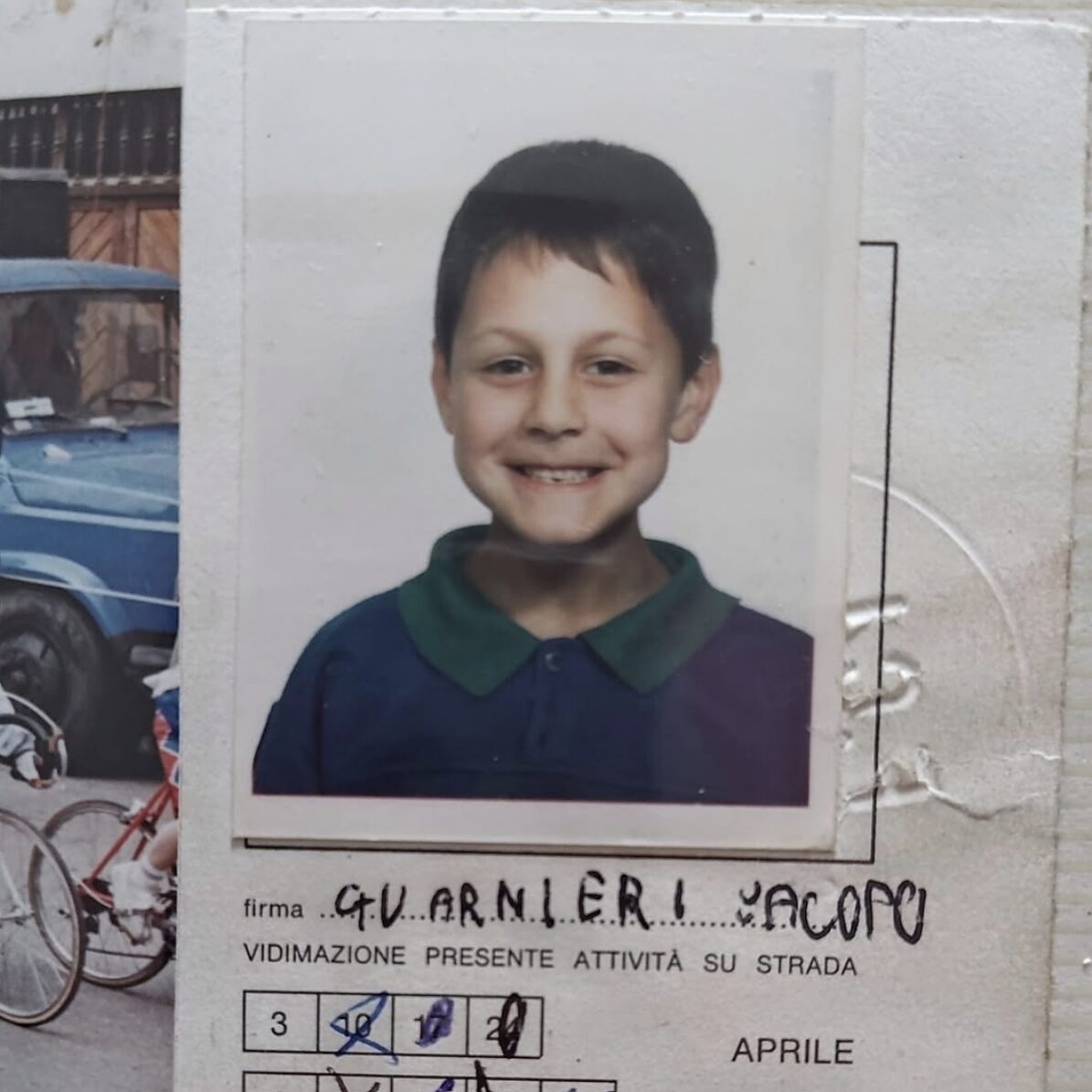 Un tesserino "datato" di Jacopo Guarnieri