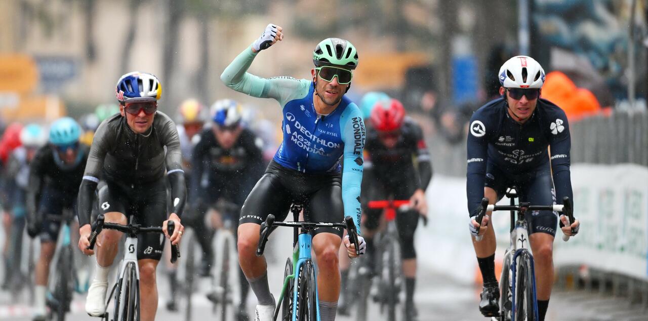 Vendrame è il primo corridore AG2R ad aver vinto una tappa alla Tirreno-Adriatico © Getty via X @decathlonAG2RLM
