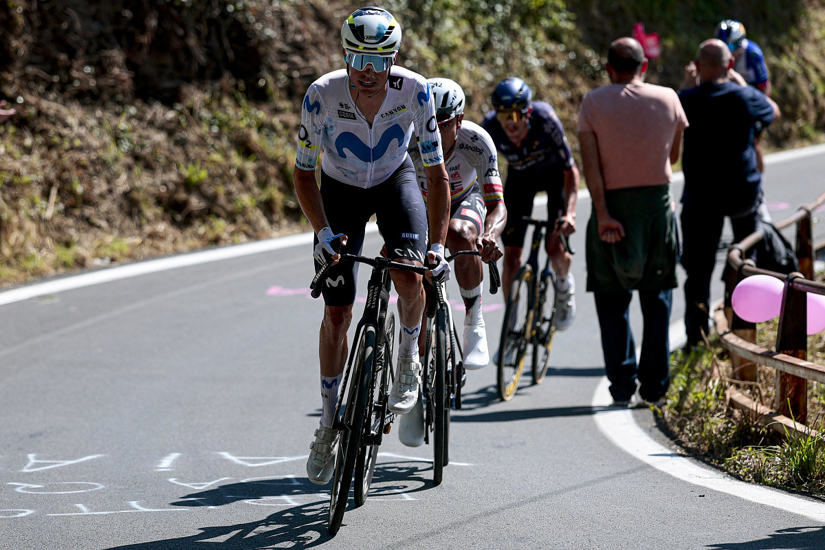 L'attacco di Enric Mas ©Movistar Team/Sprint Cycling