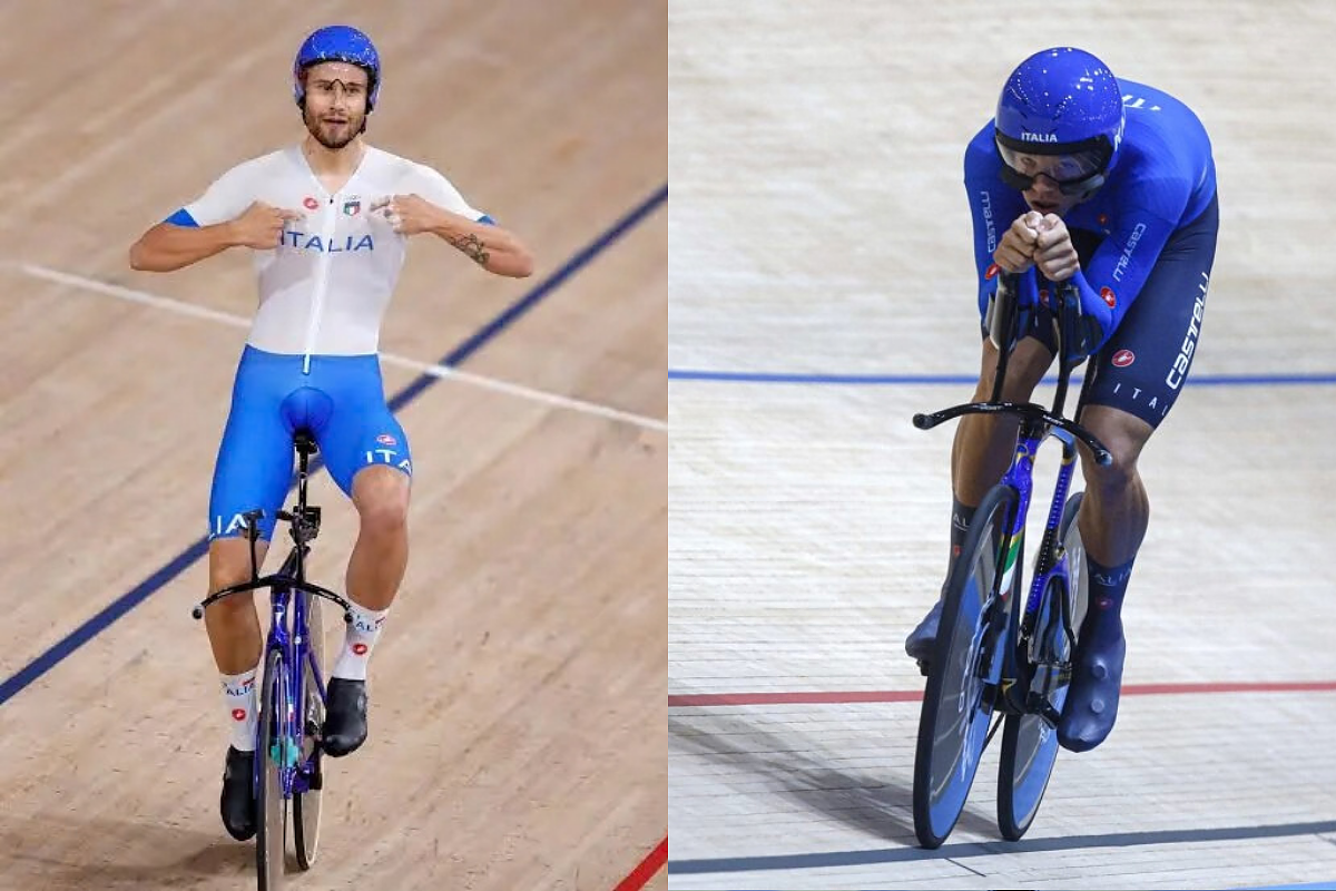 Filippo Ganna (©Bicycling) e Jonathan Milan ©Roberto Bettini/SprintCyclingAgency©2024