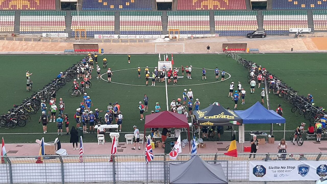 La partenza dal Velodromo Borsellino © Sicilia No Stop via Facebook