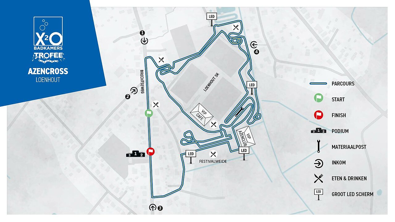 Il percorso dell'X2O Trofee di Loenhout 2025 © X2O Badkamers Trofee