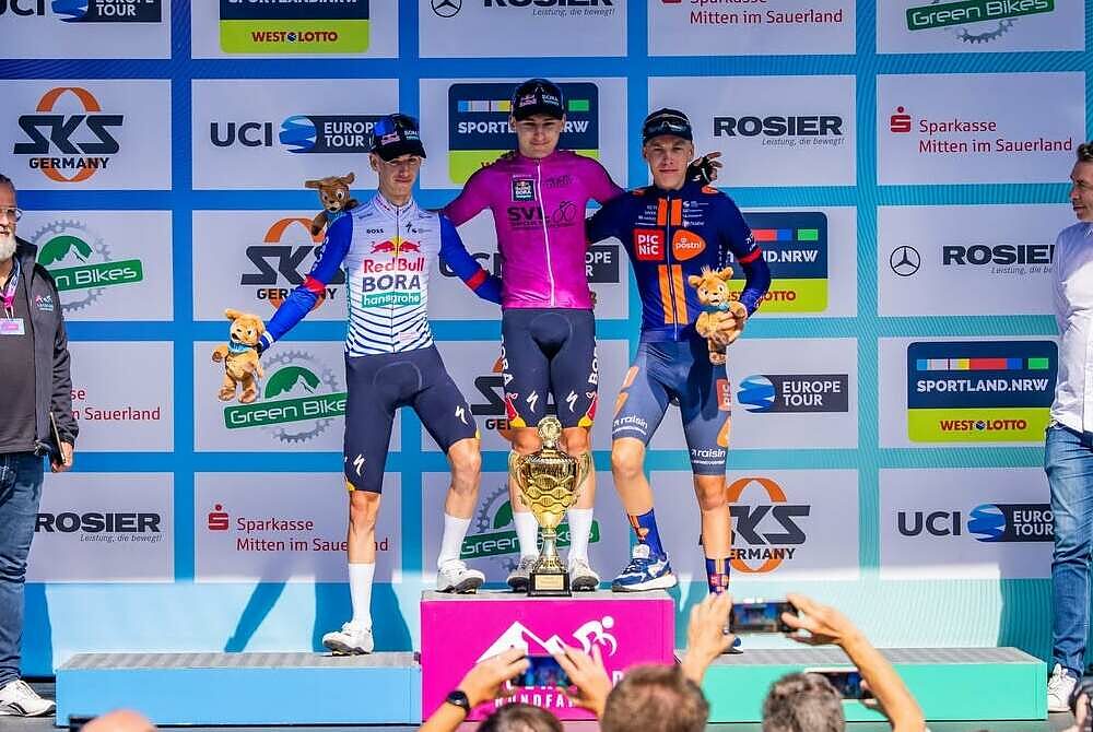 Il podio finale della Sauerlandrundfahrt