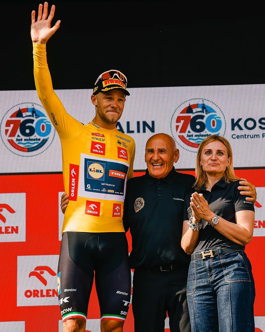 Milan in maglia di leader dopo la prima tappa del Tour de Pologne 2026 ©Alessandro Perrone | Sports Photographer