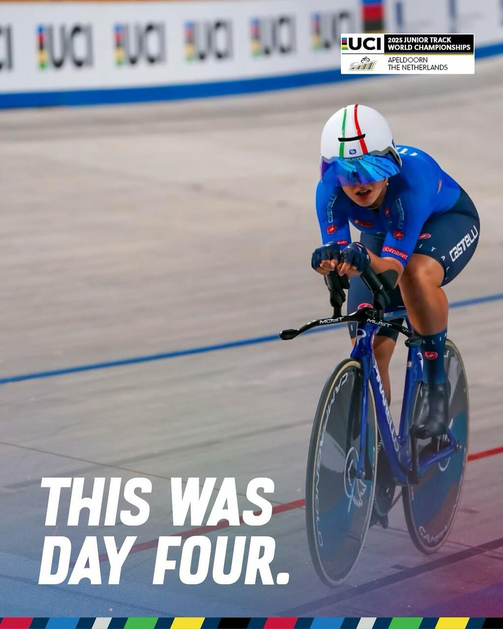 Matilde Cenci d’oro nel chilometro ai Mondiali su pista juniores di Apeldoorn ©2025 UCI Junior Track World Championships via IG