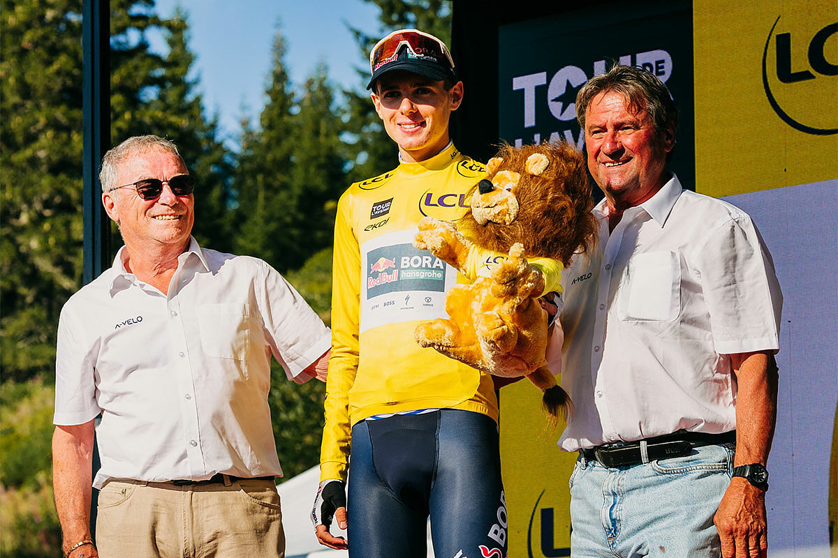 Nel prosieguo del Tour de l'Avenir, Lorenzo Mark Finn ha poi conquistato la maglia gialla © Red Bull-BORA-hansgrohe - Twila Federica Muzzi
