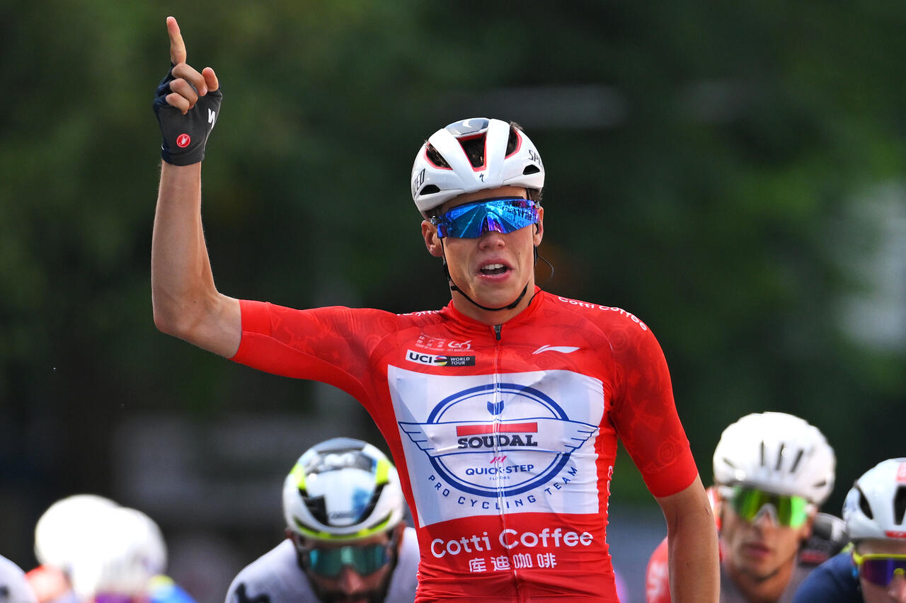 Paul Magnier vince anche la terza tappa del Tour of Guangxi 2025 (© Getty)