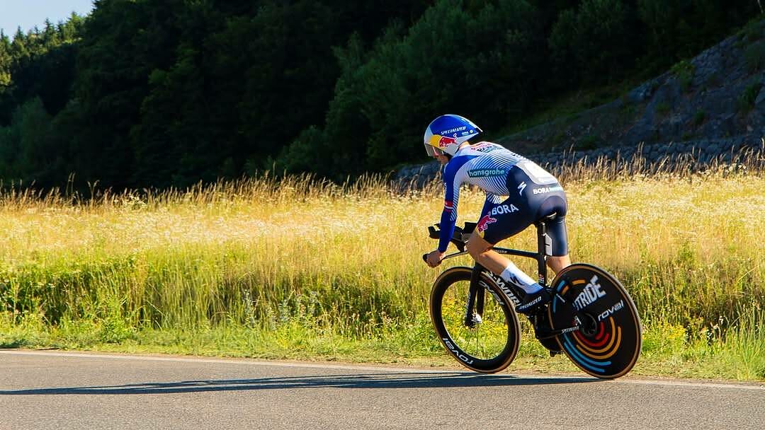 Primož Roglič durante i campionati nazionali a cronometro in Slovenia © Mark Surla via Instagram