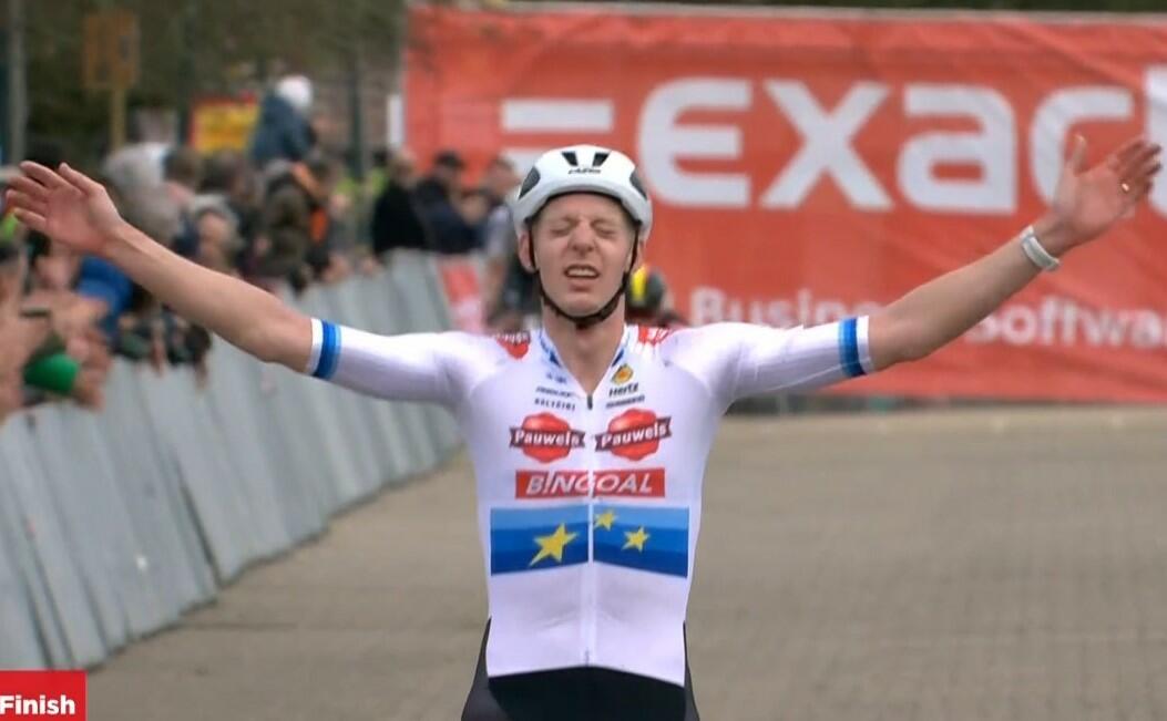 Michael Vanthourenhout in maglia di campione europeo