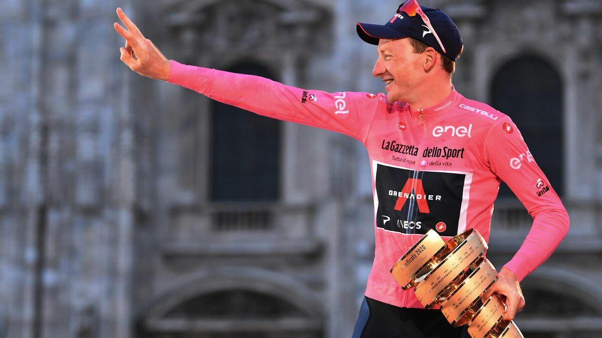 Tao Geoghegan Hart in occasione del Giro d'Italia 2020 © Getty Images