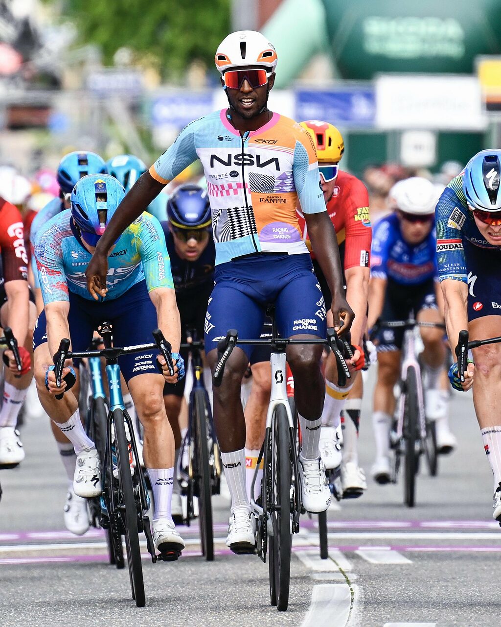 Biniam Girmay vince la prima tappa del Baloise Belgium Tour ©Sprint Cycling