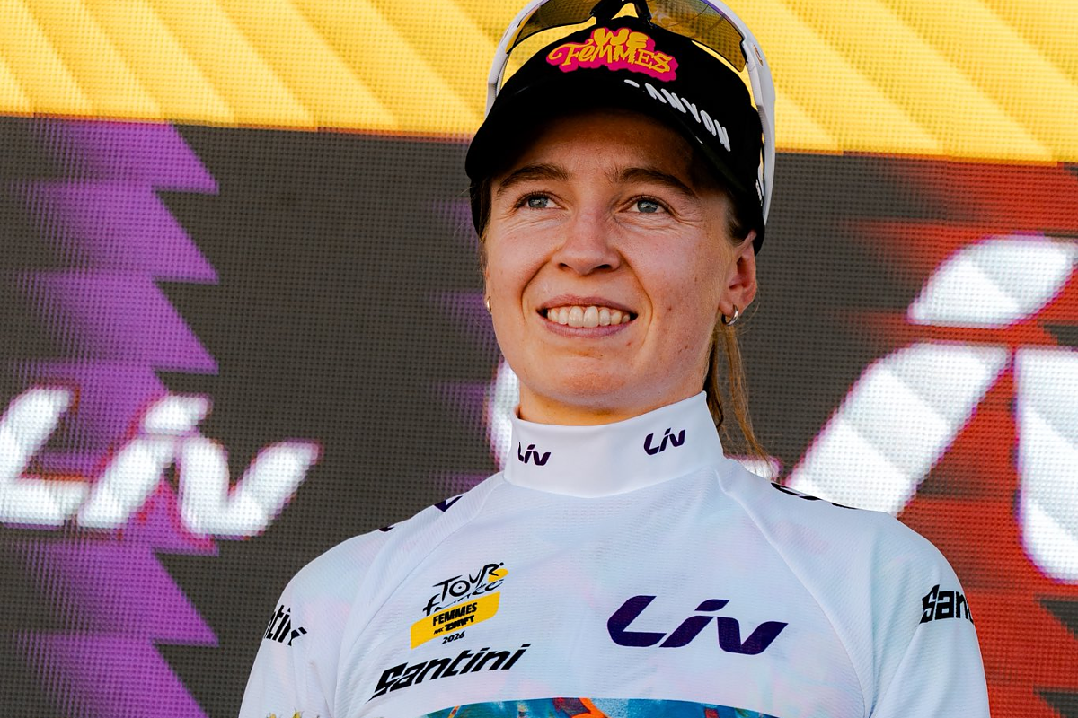 Antonia Niedermaier, sul podio in maglia bianca ©Lucas Abad (da Canyon//SRAM)